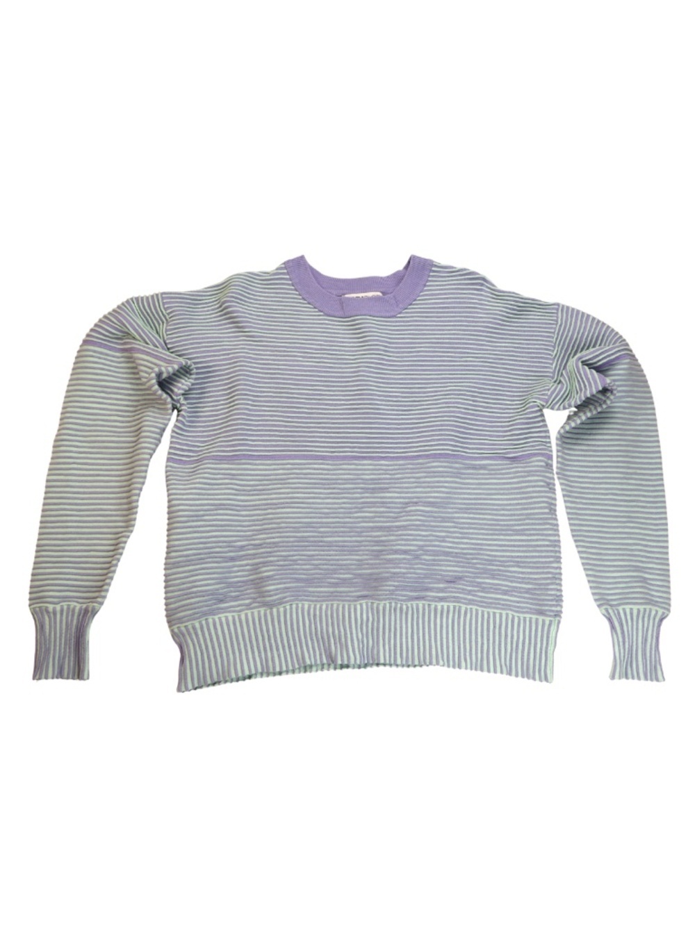 Beach Riot Lavender Mint Striped Sweatshirt Small Oversized